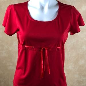 Jazzie Tops womens Red Shortsleeves Size M